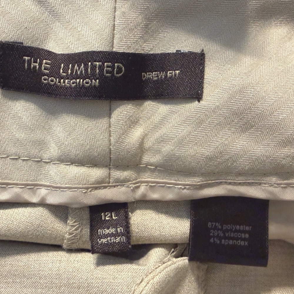 The Limited Collection Drew Fit Women's Tan Dress Pants 12 Long Career 99-14 - Picture 7 of 14